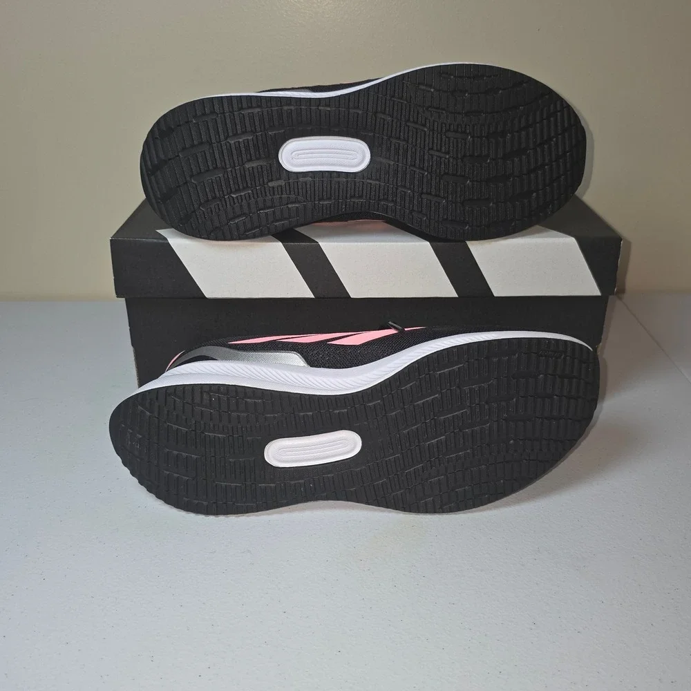 Adidas Runfalcon‎ 5 J Kids Running Shoes Black Pink Silver IE8585 Size 5.5Y NEW